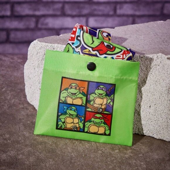 Teenage Mutant Ninja Turtles Reusable Shopping Tote with Snap Carry Bag - Picture 3 of 6